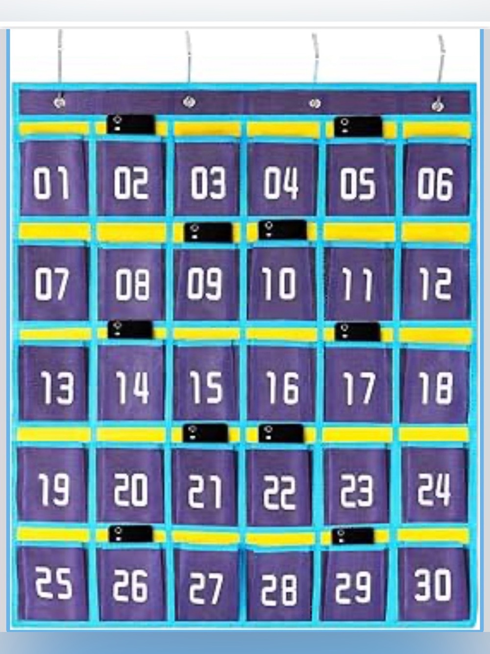 New Classroom Accessories Closet Pocket Chart for Cell Phones Holder Wall Door